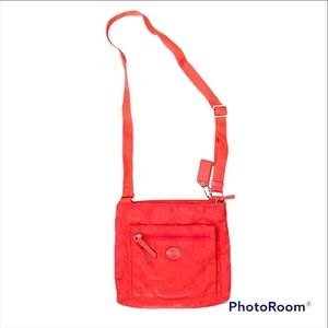 Coach Signature Getaway File Crossbody No: J1376-F77408 | Orange